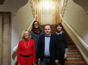 v.l.n.r.: Dr. Christa Schneider, Anna-Maria Schmidt, Michael Simon, Daniela Bartkus-Börder