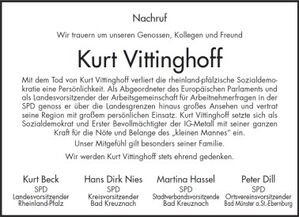 Nachruf Kurt Vittinghoff